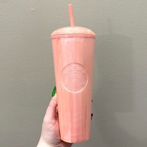 Starbucks Coffee (NEW) 2021 pink blush marble dome lid Venti tumbler